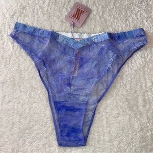 Savage X Fenty Purple Rain Tie Dye Brazilian Lace Curvy Panties 2X NWT